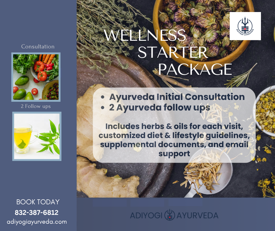 Wellness Starter Package, Adiyogi Ayurveda, Houston TX
